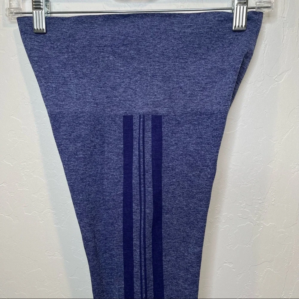 SPANX Assets Red Hot Label Marled Striped Blue Compression Leggings Size XL